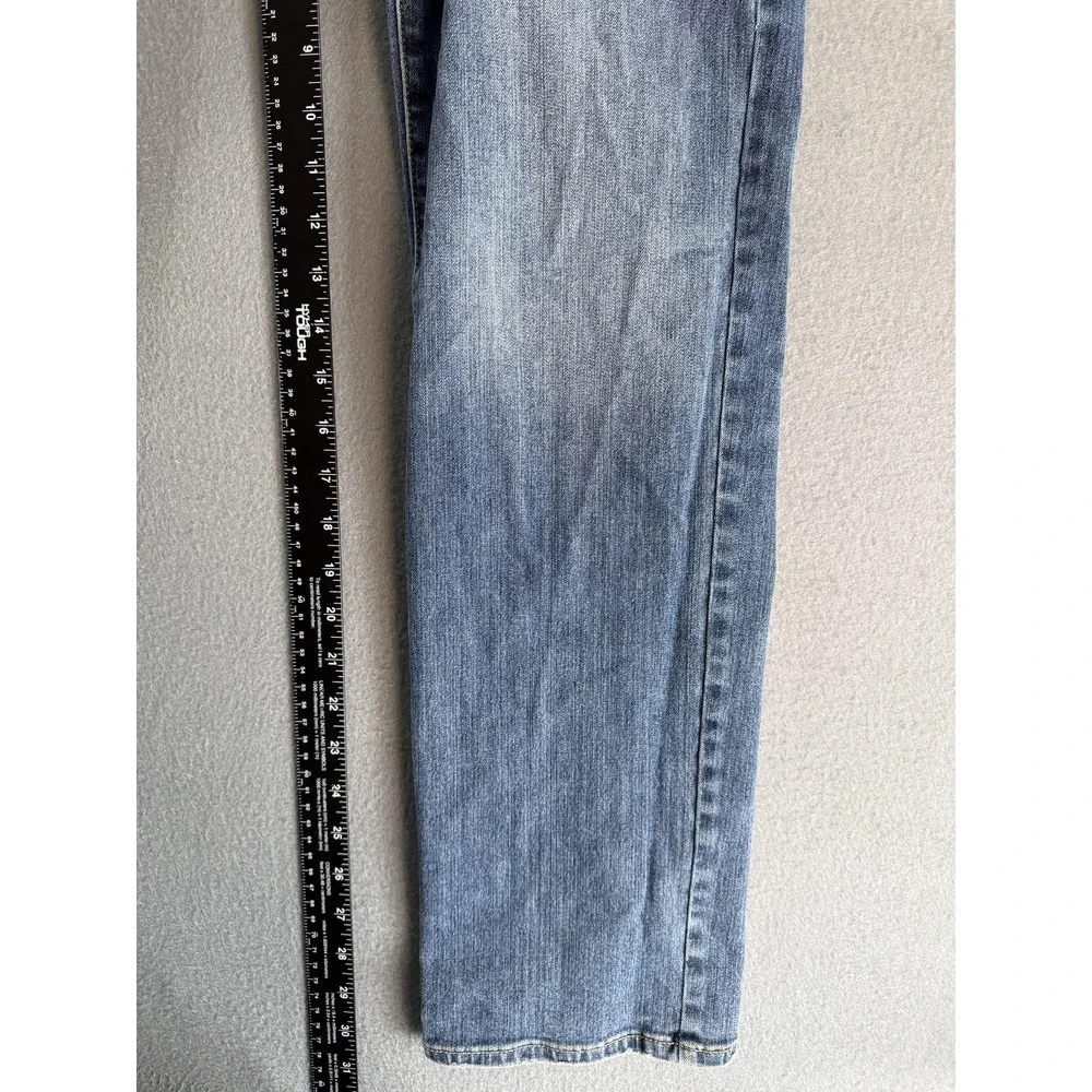 American Eagle Slim Straight Jeans Mens 33x34 Med Wash Blue Stretch Denim Casual